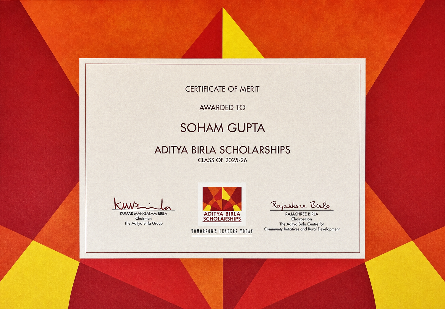 Aditya Birla Scholarship, 2025 Shortlist